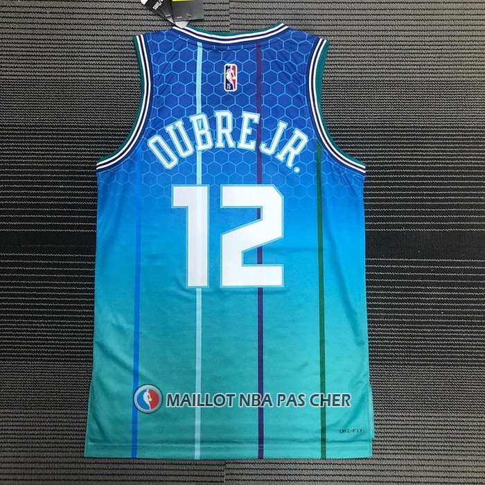 Maillot Charlotte Hornets Kelly Oubre JR. NO 12 Ville 2021-22 Bleu